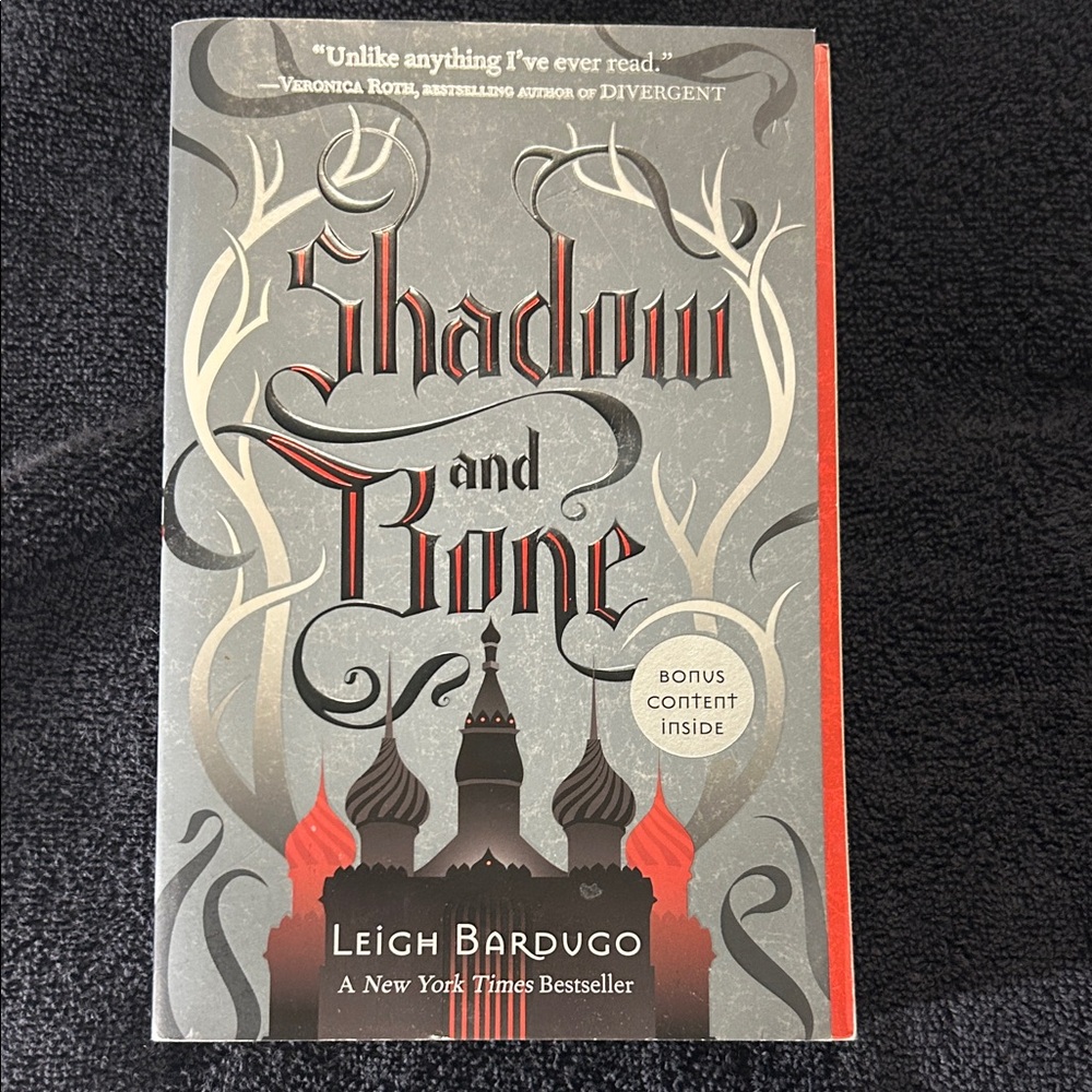 Shadow and Bone Book with Red and Gray Cover